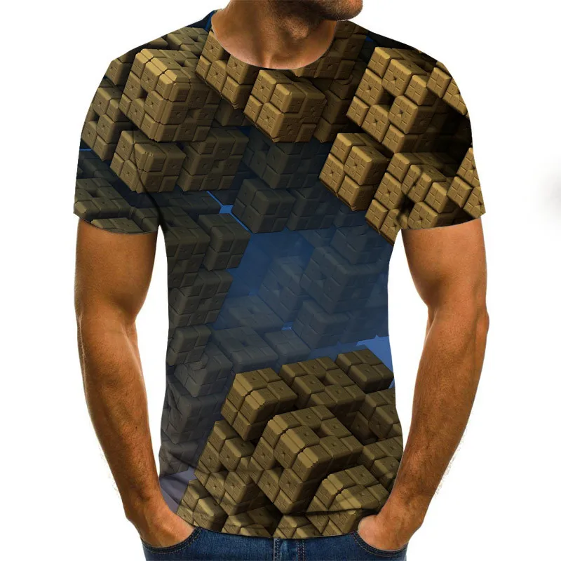 Ir 2021. Jaunu Trīsdimensiju Vortex T-Krekls Vīriešu Vasaras 3D Drukāšanas Gadījuma Modes Elpojošs Ērti Top Tee XXS-6XL