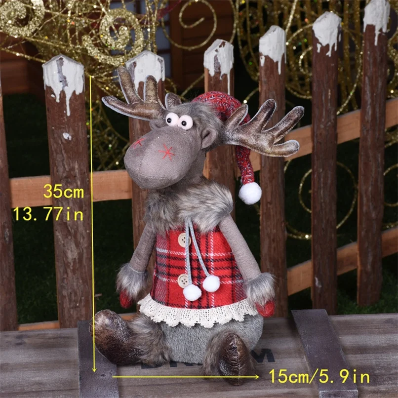Jaunais Gads ziemassvētki Statuetes eglīšu Rotājumi Ziemassvētku Elk rotājumi, Mājas birojam navidad 
