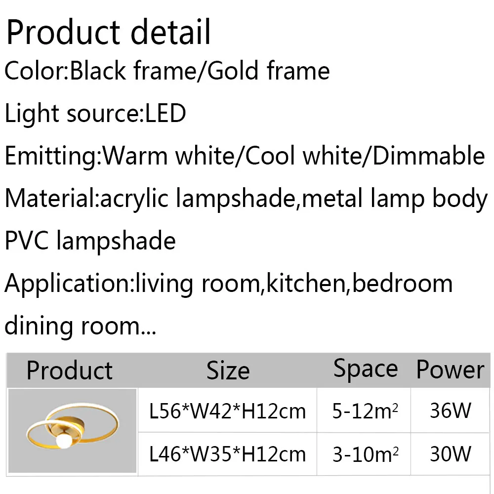 Jaunais Led Lustras Black&Gold Moderns Griestu Lustra, lai Guļamistaba, viesistaba, Virtuve, Ēdamistaba Spīdumu LED Apgaismes Ķermeņi