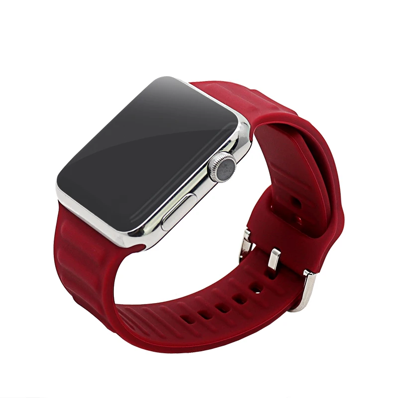 Jaunais Sporta Silikona Joslas Apple Skatīties, Sērija 6 5 4 32 1 SE Watchbands par Iwatch Siksnu Sprādzes 38 40 42 44MM Piederumi