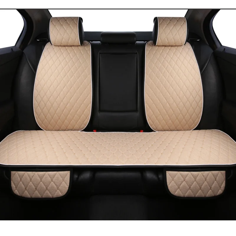 Jaunas linu auto sēdekļa spilvena, universāla stila automašīnas interjeru, der vairumam automašīnu, aizmugurējo sēdekļu apsilde