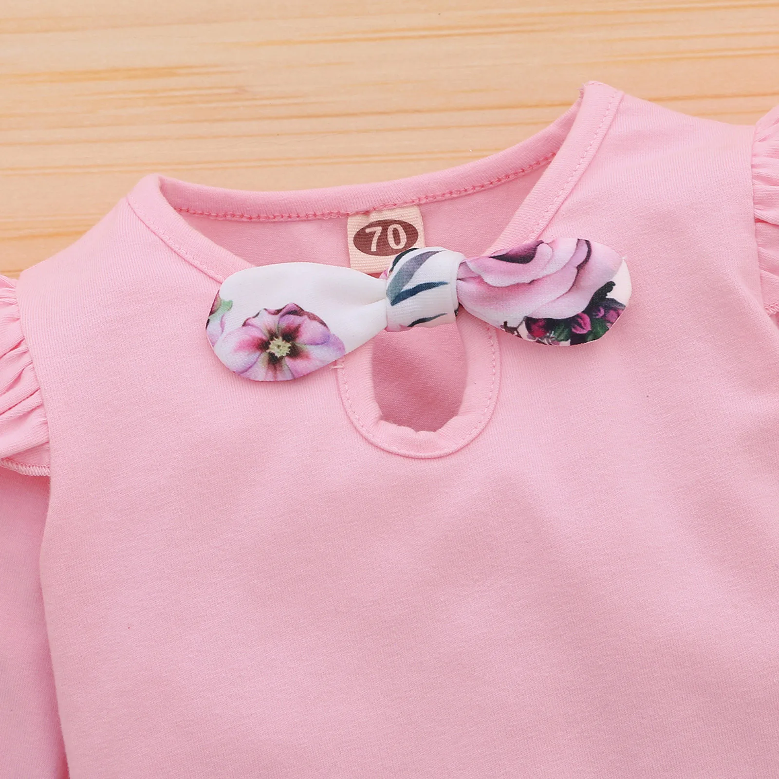 Jaundzimušā Bērna Toddler Baby Girl Apģērbu Komplekti Ziedu Drukāt Drēbes Tauriņu Romper Bikses Hairband Tērpiem Set Baby Meitene Apģērbs