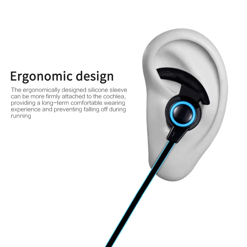 Jaunās Bluetooth Austiņas Kakla Sporta Austiņas Bezvadu Earbuds, Spēcīgs Bass Kakla-montāža-auss Sporta Austiņas Xiaomi Huawei