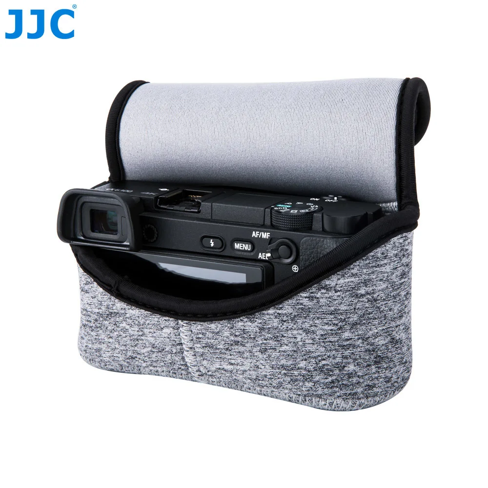 JJC Mīksto Mirrorless Kameras Soma Maziem Neoprēna Ūdensizturīgs Gadījumā Maisiņš Sony A6100 A6600 A6500 A6300 A6000 Canon M10 X G3 SX520