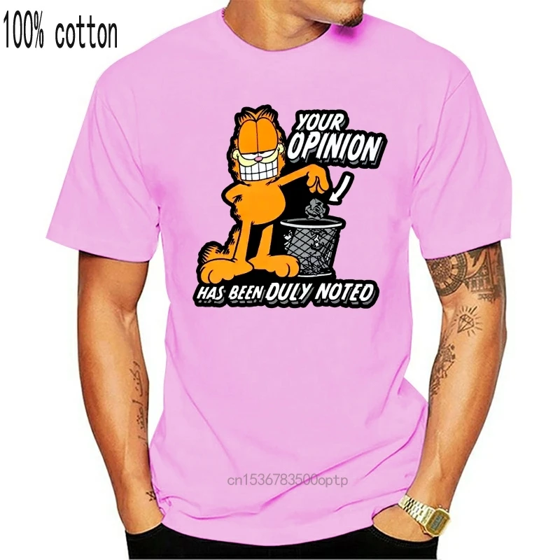 Jūsu Viedoklis Ir Pienācīgi Jāatzīmē - Garfield T Krekls Retro O Kakla Tee Krekls