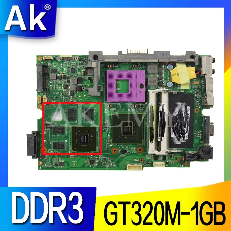 K40ID Portatīvo datoru mātesplati par ASUS K50ID K40IE K50IE PRO5DI sākotnējā mainboard DDR3-operatīvā ATMIŅA GT320M-1GB