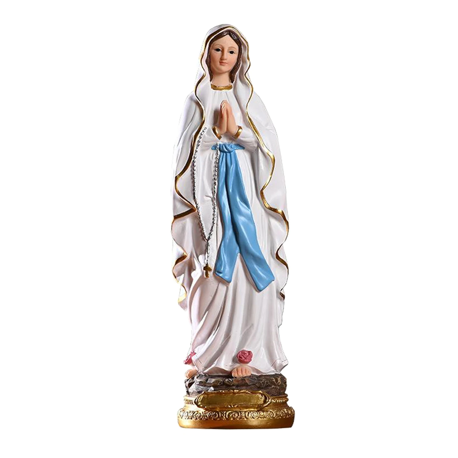 Katoļu Dievmātes Statuja Lourdes Krāsotas Sveķu Ornamentu, Apmēram 30 cm Augsta Dieviete Statueti Mazs Skaitlis Statuetes Dāvanu
