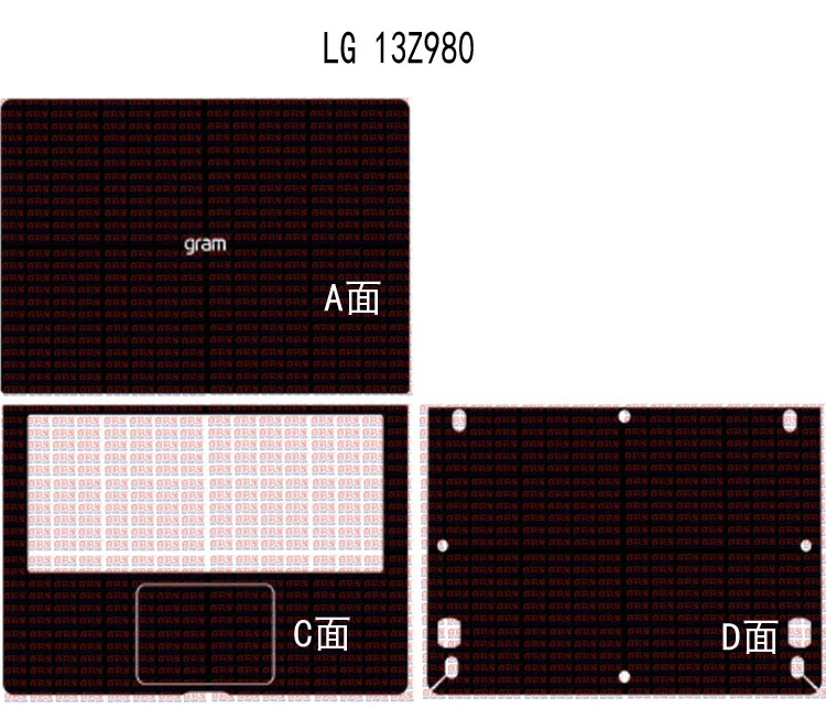 Klēpjdators Oglekļa šķiedras Ādas kategorijas Uzlīme Vāks LG Gramu 13Z980 13Z990 13.3