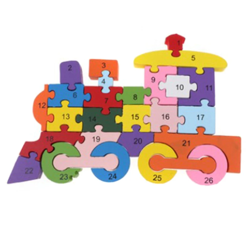 Koka 3D Jigsaw Puzzle Čūska Formas Koka Rotaļlietas, Multfilmas Ģeometriskā Dzīvnieku Intelekts Puzles Bērniem, Bērnu Izglītības Rotaļlieta