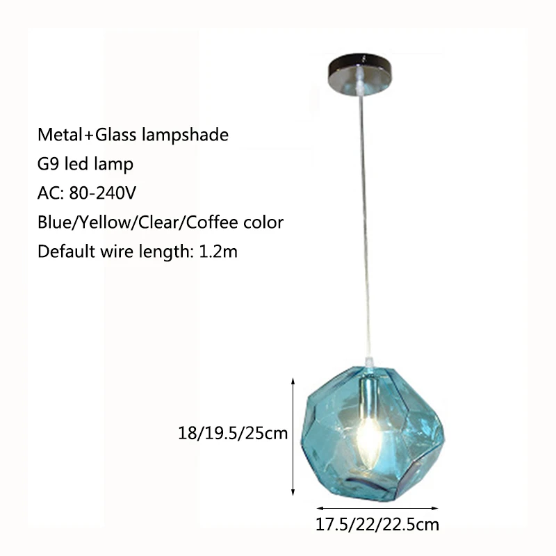 Krāsains Ledus LED Pendant Gaismas Mūsdienu Minimālisma Stikla Karājas Lampas Gultas Bārs Eju Dzīves Telpu Dekorēšana G9 Spuldzes 220V