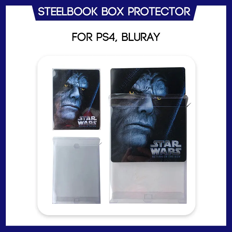 Kārbas Aizsargs Steelbook Blu-ray PS4 G2 Piedurknēm Pielāgotus, Skaidrs, Plastmasas Aizsardzība