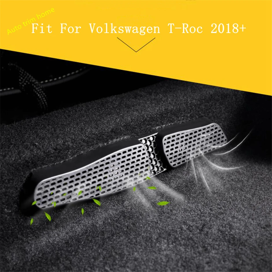 Lapetus Auto Sēdekļa Apakšas AC Gaisa Kanāla Vent Anti-blocking Plastmasas Aizsardzības Vāciņu Komplekts piemērots Volkswagen T-Roc T Roc 2018. - 2021. gadam