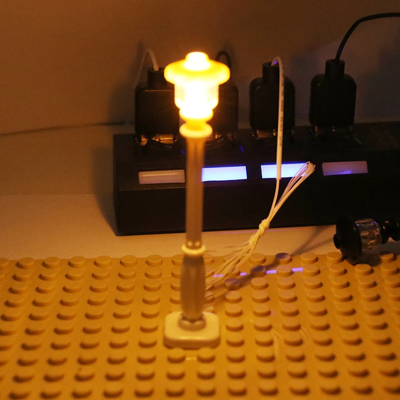 LED ielu gaismas Lego Celtniecības Bloks, Ķieģeļi Pilsētas Ielu Par lego /pin Creator Māja DIY Rotaļlietas Bērniem