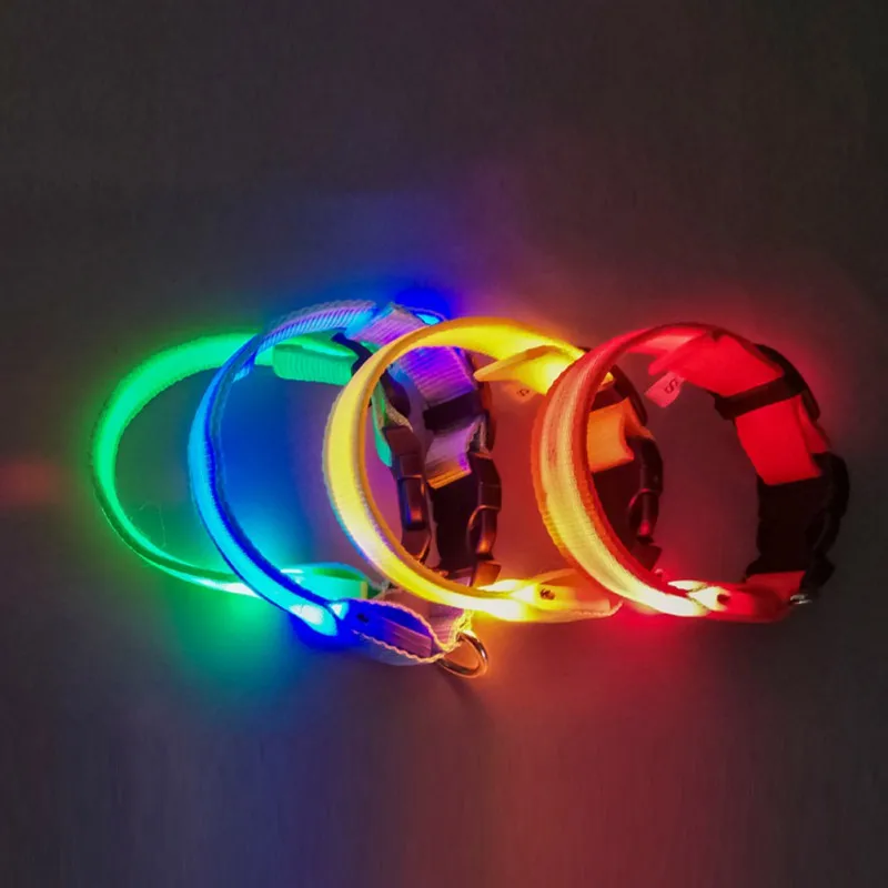 LED Spilgtas Gaismas kaklasiksna Uzlādējams LED Uzlādes Caurule, kas Mirgo Nakts Suņu Collars Drošības Mājdzīvnieki kaklasiksna