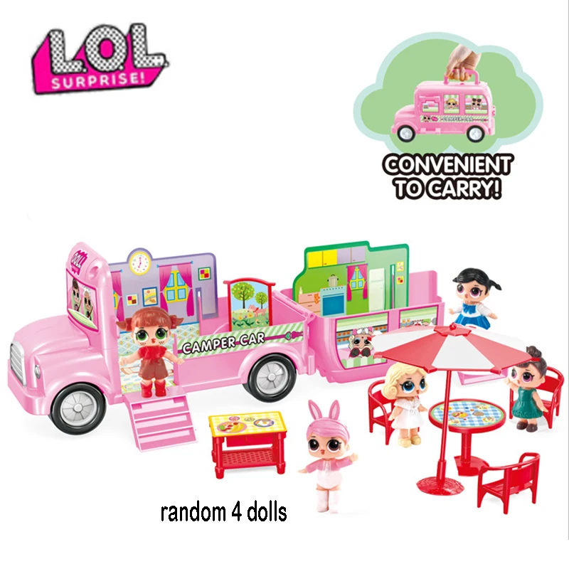 LOL Pārsteigums Lelles Uzstādīt Lidmašīnas Piknika saldējums Auto Slaidu Somā Villa Rīcības Attēls Lol Lelles Rotaļlietas Meitenēm Dzimšanas dienas Dāvanas