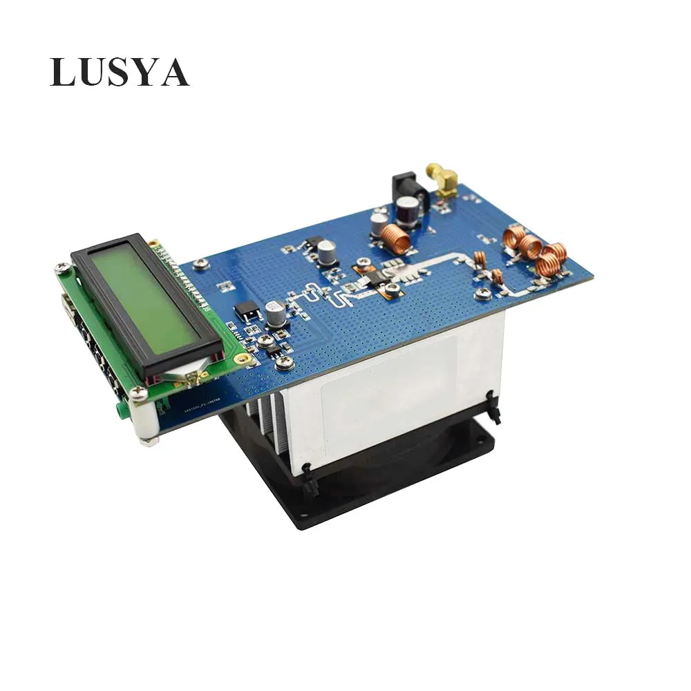 Lusya 87.5 M-108MHz 50W Maksimālā Līdz 70 W Stereo FM Raidītājs RF Pastiprinātāju Ar Ventilatoru Radio Stacijas Modulis DC 12-13.8 V 10.A H4-002