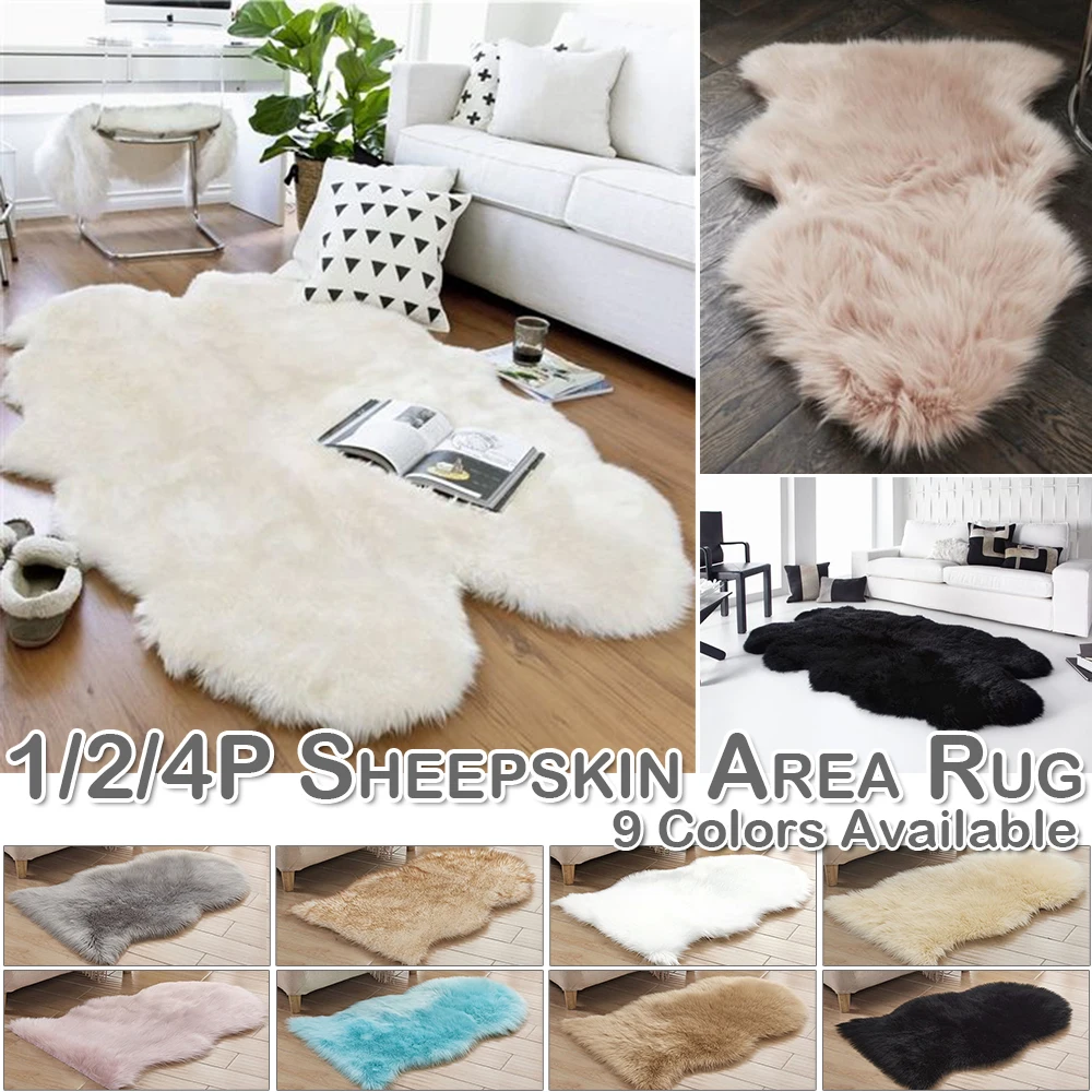 Mazgājams Mākslīgās Aitādas Paklājs Paklājs shaggy grīdas, dīvāna Spilveni Virtuve Mat kažokādu aitu jomā aitādas paklājs Mājas Dekoru D20