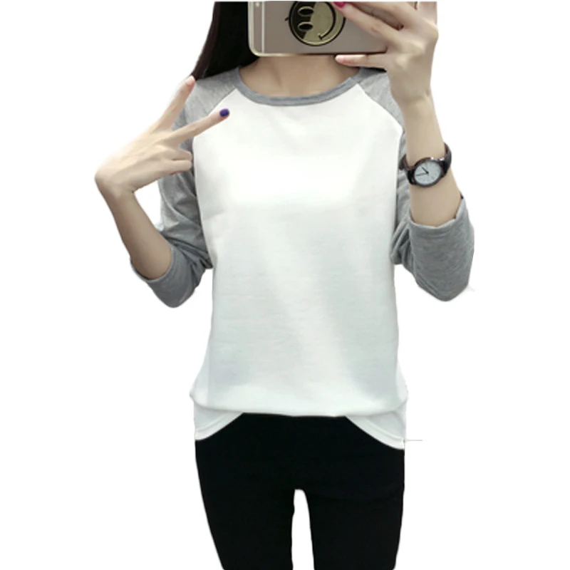 Melns un Balts sieviešu T-krekli 2020. gada Vasaras korejas Apģērbi Sievietēm Ilgtermiņa Piedurknēm Slim t krekls Jaunu Virsotņu Reglāns tshirts Sievietēm
