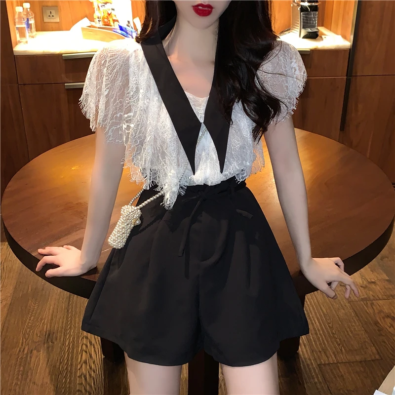 Mežģīnes top krekli vasaras vintage krekls, blūze korejiešu stilā, kuru linuma acs topi sexy redzēt cauri blusas drēbes sievietēm roupa feminina
