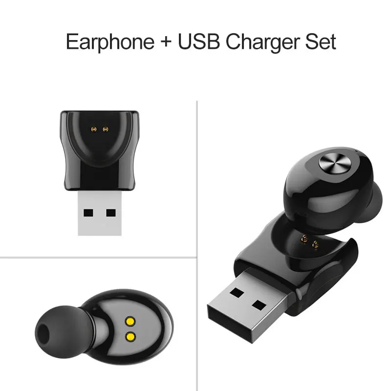 Mini Vienā Ausī Earbuds Mono Bluetooth Austiņas Ausī Tālruņa USB Uzlādes Bezvadu Galvas Telefoni Ar Mic pie auss liekamā daļa Autovadītāju