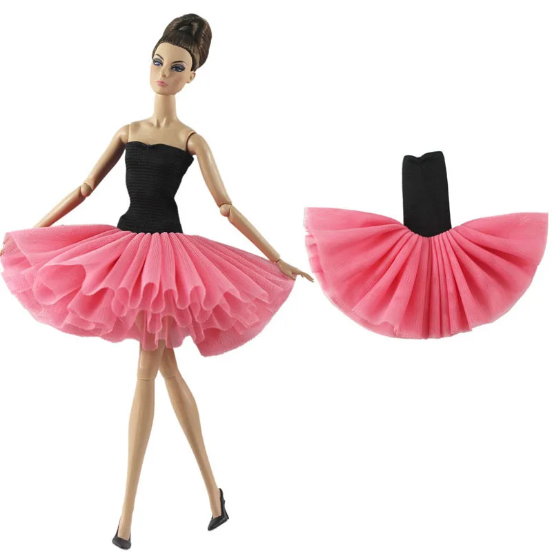 Modes Lelle Drēbes Īsā Baleta Kleita Barbie Lelle Drēbes Tutu Kleita Drēbes Par Barbie Lelle Tērpiem 1/6 Leļļu Piederumi