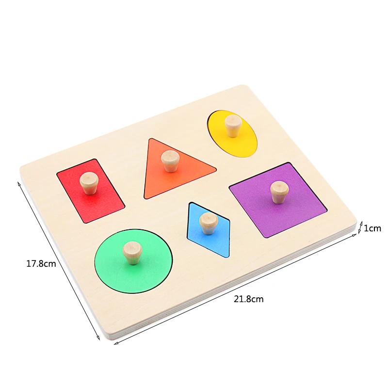 Montessori Maņu Rotaļlietas Koka Formas Piesaistīts Puzzle Rotaļlietas Krāsains Ģeometrija Pavērās Valdes Bērnudārzā Sākumā Izglītības Rotaļlietas, Dāvanu