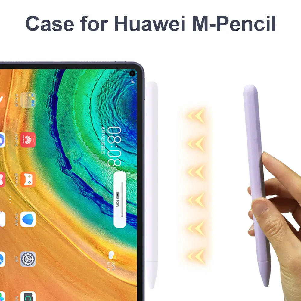 Mīksts Silikona Savietojams Huawei M-Zīmuli Gadījumā Savietojams Tablete Touch Pen Irbuli Aizsargājošu Uzmavu Segtu Anti-lost