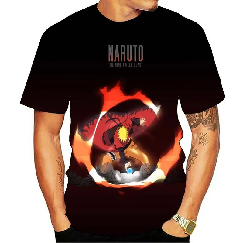 Naruto Vasaras Harajuku Atdzist Tshirt 3d iespiests T Krekls Japāņu Anime Smieklīgi Karikatūra T-krekls Streetwear Hip Hop Top Lakrosa Vīriešu