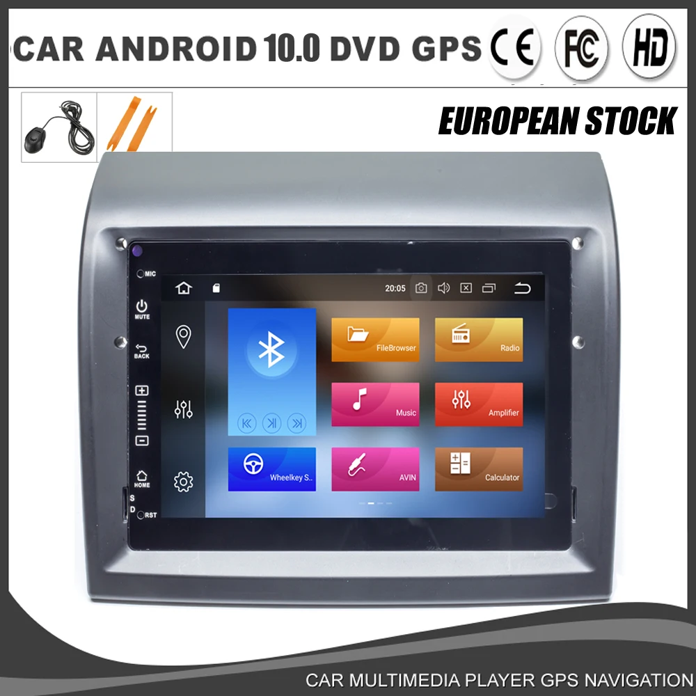 Octa Core Android 10.0 Auto DVD GPS player FIAT Ducato GPS navigācijas Multimediju Stereo Radio, Wifi, BT 4GB+64GB DAB+