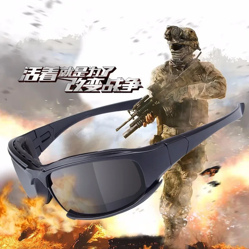 OHANEE X7 Militārās Brilles Ložu necaurlaidīgs Armijas Saulesbrilles 3 Objektīva Medību Šaušanas Airsoft Velosipēdu Motociklu Brilles