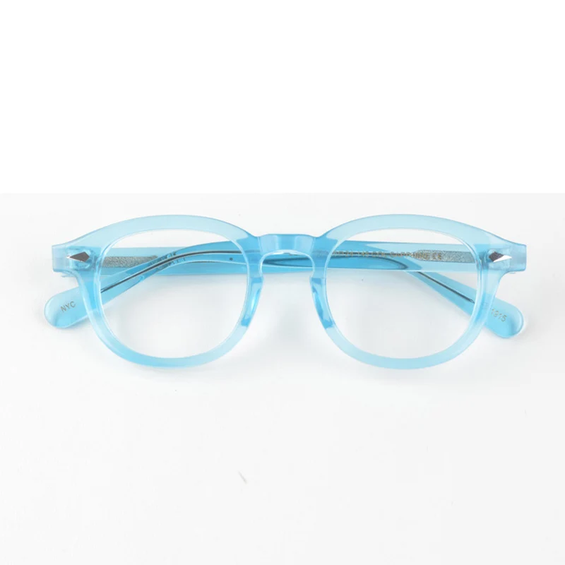 Optiskās Brilles Rāmis Johnny Depp Brilles Vīrieši Sievietes Vintage krāsu Acetāts Brilles Rāmis Pārredzamu lēcu augstākās Kvalitātes 006-3