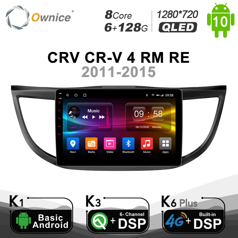 Ownice 8Core Android 10.0 4G 360 Panorāma Auto Radio Honda CRV CR-V 4 RM RE 2011. -. gadam Spēlētājs Navi GPS DSP Audio 6G+128G