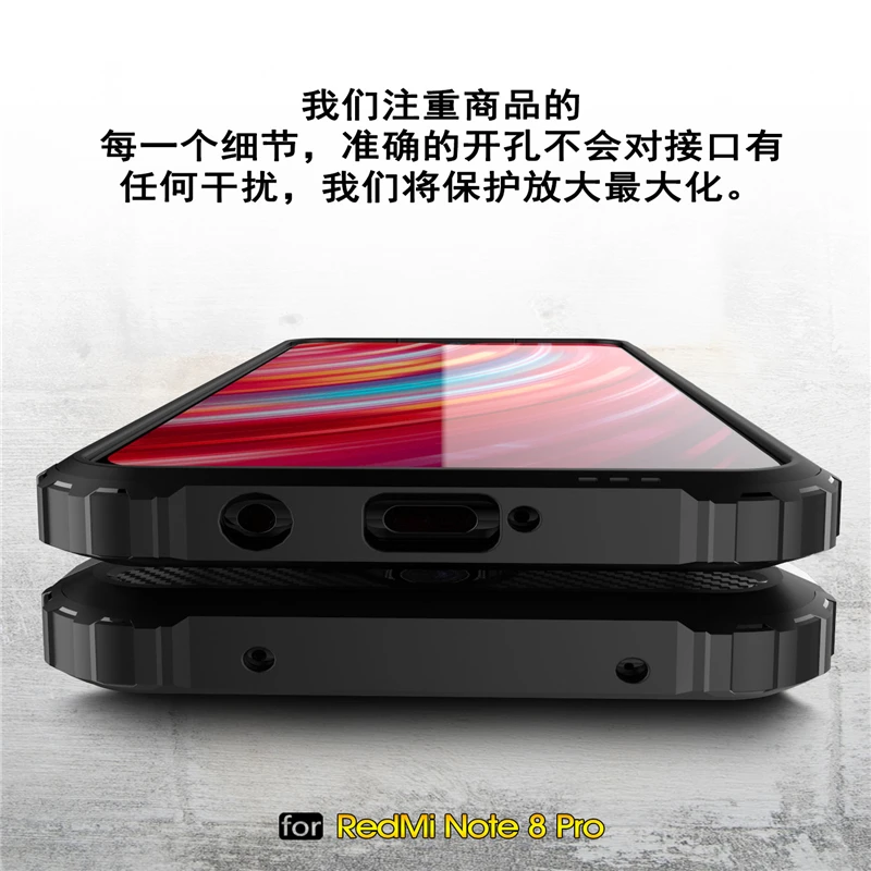 Par Xiaomi Redmi Piezīme 8 Pro Gadījumā Bruņas antidetonācijas Grūti Lieta, Lai Xiaomi Redmi Piezīme 8 Pro Gadījumā Redmi Piezīme 8 Pro 6.53