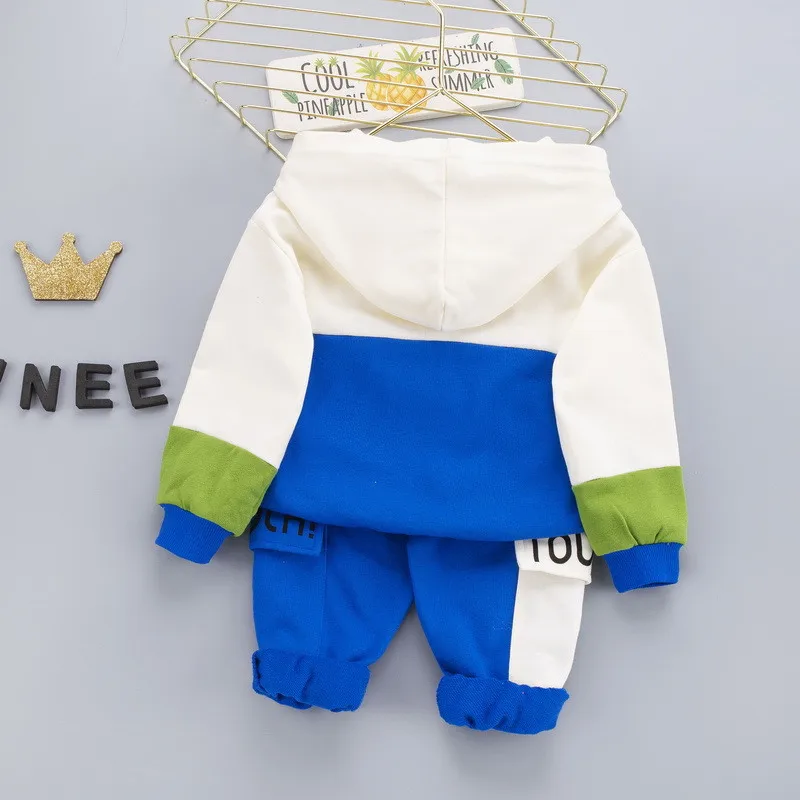 Pavasara Rudens Zēns Zīdaiņu Apģērbu Komplekts Ar Garām Piedurknēm Svītrainām Hoodies Topi, Bikses 2 Gabals, Kas Modes Ikdienas Tērps Bērniem Drēbes