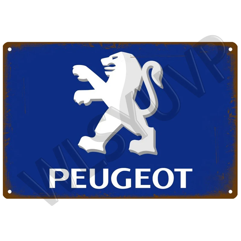 Peugeot Auto Piederumi Retro Metāla Zīmju Skārda Zīme Plāksne, Metāla, Sienu Dekors Vintage Dekoru Plakātu Plāksnes Alu Cilvēks Noplucis Šiks