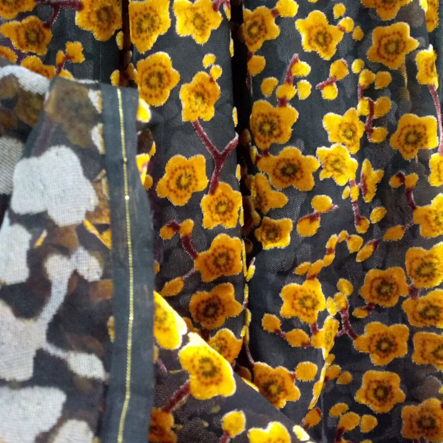 Plūksnotos DIY Zīds Viskoze cheongsam Auduma Platums 115cm Ziedu Kāzu kleitu apdares materiāls audums