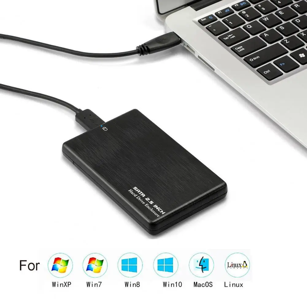 Portatīvo 2.5 collu SATA USB 3.0 5Gbps Cietā Diska Konteinera Ārējā Kamerā nepievelk putekļus Anti-static Cietā Diska Gadījumā Triecienizturīgs
