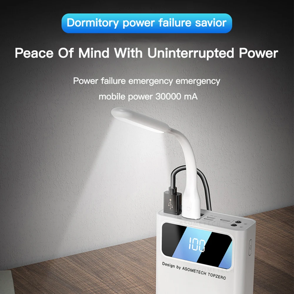 Power Bank 30000mAh LED Displejs Portatīvo Powerbank TypeC Micro USB Ārējo Akumulatoru, Lādētāju Poverbank Par Tālruni, Tabletes