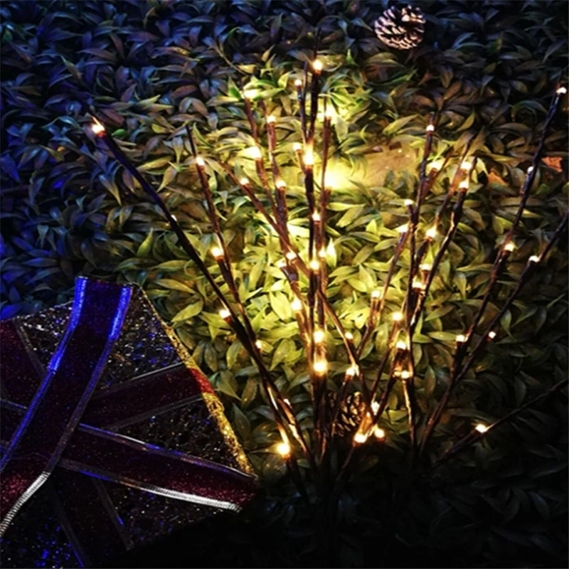 Priecīgus Ziemassvētku Eglītes Rotājumi Mājas Vītolu Filiāle 20 Spuldzes, LED Gaismas Ziedu Mājas Puse, Dārza Jaunas Jā Dekoru Navidad.