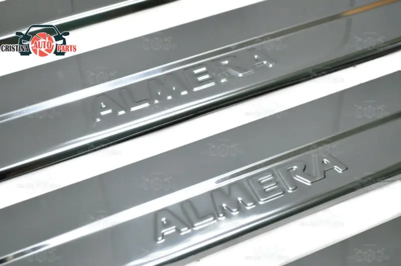 Priekš Nissan Almera 2013-2018 durvis, palodzes solis plāksnes panelis protectection auto stils apdares interjera cilnis durvju panelis zīmogs