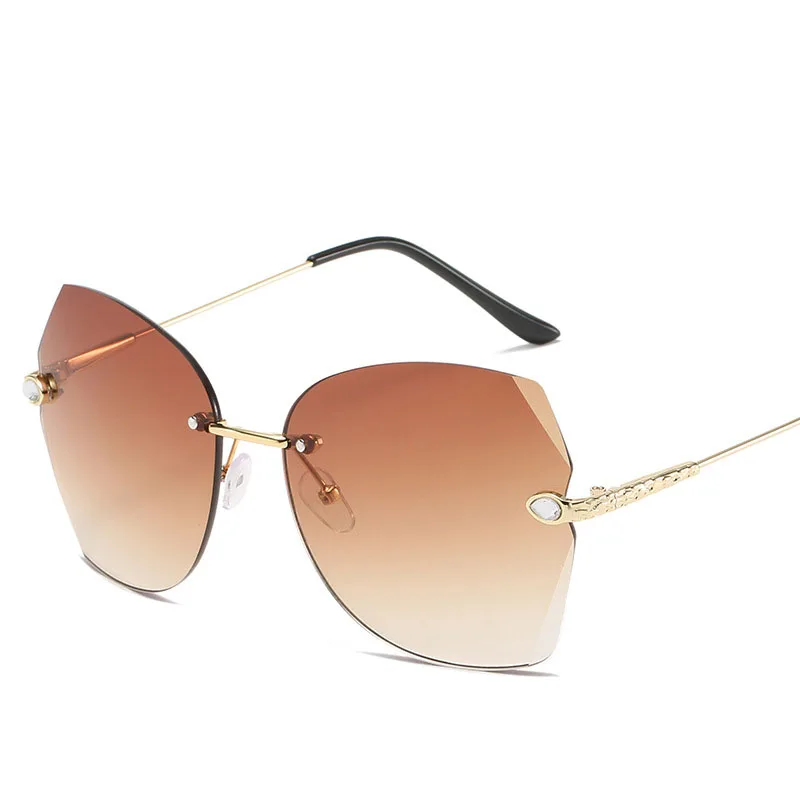 RBROVO ir 2021. bez apmales Retro Saulesbrilles Sieviešu Lielgabarīta Saules Brilles Sievietēm Zīmola Dizaineru Brilles Par Sievietēm, Spoguļi Oculos De Sol