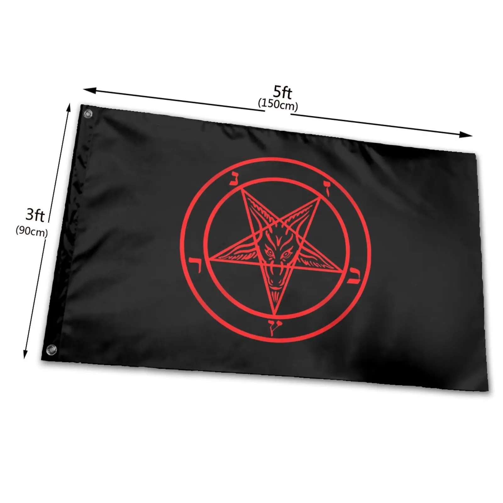 Romas Katoļu Baznīcas bruņiniekiem pentagramma Baphomet karogu Sātans 3x5 fts 90x150cm