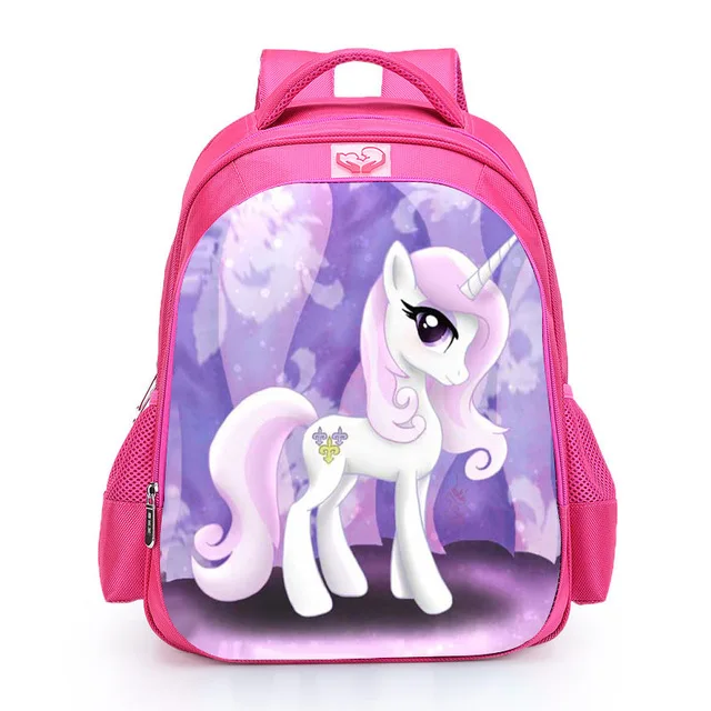 Rozā Mans Mazais Ponijs Schoolbag Bērniem ar 16 collu Skolēnu Unicorn Skolas soma Pusaugu Meitenes Gadījuma Ceļojuma bagpack dienas iepak