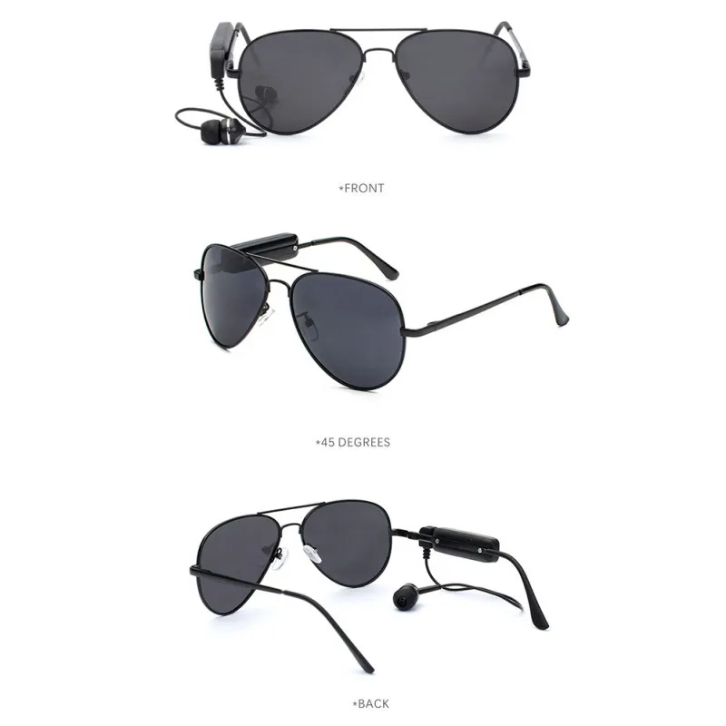 Smart Bluetooth Saulesbrilles Polarizētās Saulesbrilles Aviator Stila Ar Austiņām Braukt Mūzikas Zvanu
