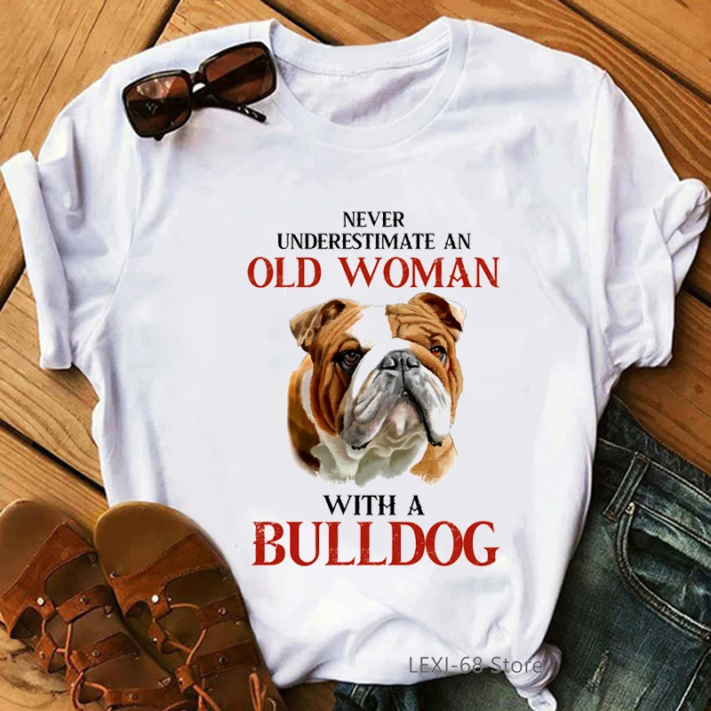 Suns, bet mamma t krekls Nekad Nenovērtē Vecā Sieviete Ar dachshund/franču buldogs/black cat/rotaļlieta/bīgls smieklīgi tshirt femme topi