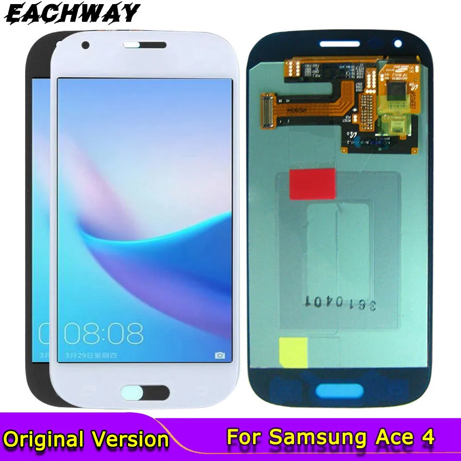 Super Amoled LCD Samsung Galaxy Ace 4 LCD SM-G357 G357FZ Displejs Ace4 Touch Screen Digitizer Montāža SAMSUNG LCD G357