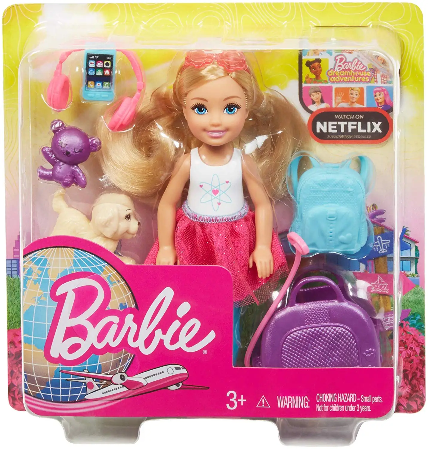 Sākotnējā Barbie Ceļojumu Chelsea Lelles ar Kucēnu Piederumi Bērnu Boneca Meitenēm Rotaļlietas Bērniem Atdzimis Barbie Lelles Juguetes