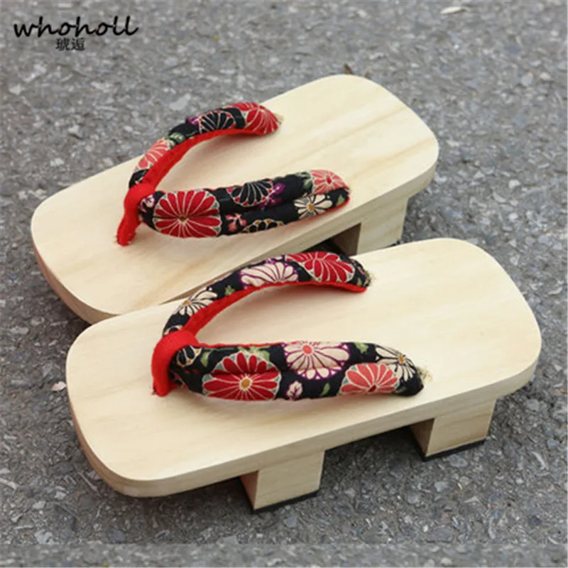 Sākotnējā Gītā Japānas koka tupelēm Sieviešu Kimono Kurpes Koka Platformas ar Koka Dāma Divus zobus ar koka tupelēm Flip-flops Cosplay Kostīmi