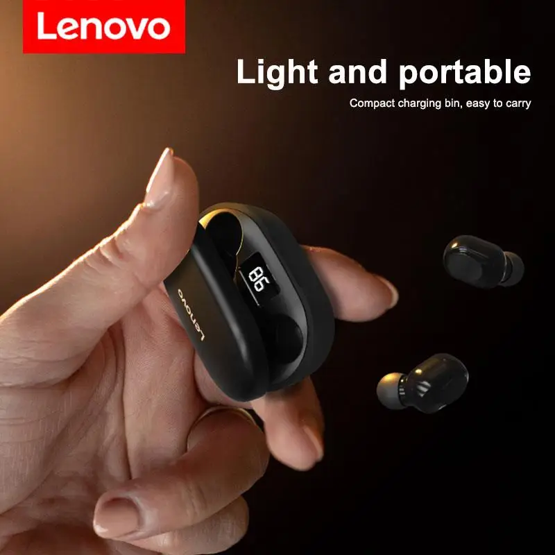 Sākotnējā Lenovo XT91 TWS Austiņas Bezvadu Bluetooth 5.0 Touch Kontroli, Stereo bass Ar Mic Trokšņa Samazināšanas 300mAh