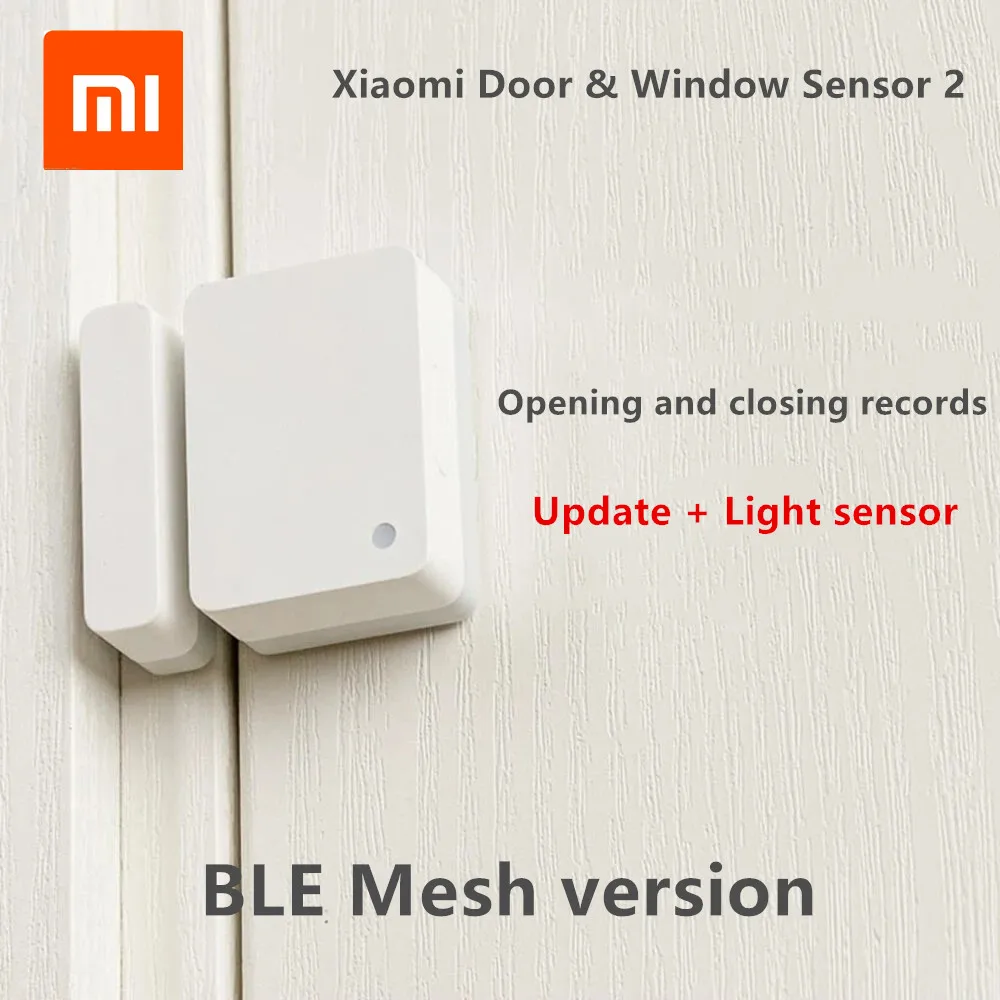 Sākotnējā Xiaomi Smart Durvju Logu Sensors 2 bluetooth 5.1 Gaismas Detektēšanas Atvēršanas Aizvēršanas Ieraksti Virsstundas vēra vaļā Atgādinājums